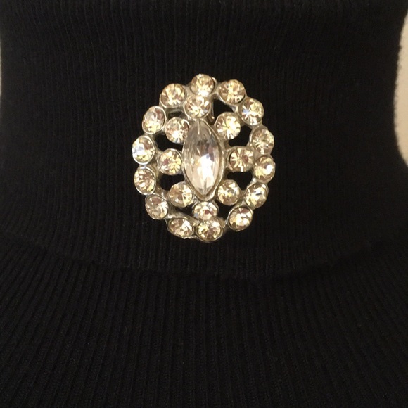 Oval Glass Rhinestone Pin Marquise Center Stone - Picture 7 of 12